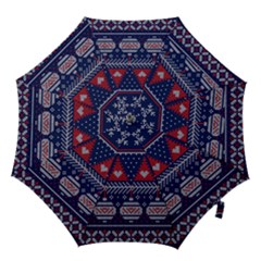 Beautiful Knitted Christmas Pattern Hook Handle Umbrellas (medium) by Vaneshart