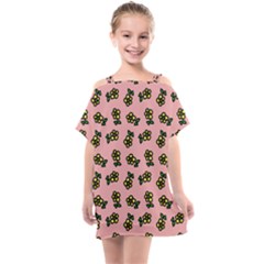 Daisy Pink Kids  One Piece Chiffon Dress by snowwhitegirl
