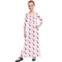 Create Your Own Custom Online Full Print Blank Template Kids  Quarter Sleeve Maxi Dress View1
