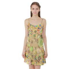 Flowers Color Colorful Watercolour Satin Night Slip by HermanTelo