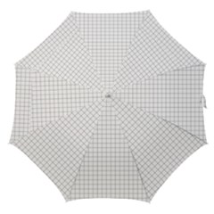 Aesthetic Black And White Grid Paper Imitation Straight Umbrellas by genx