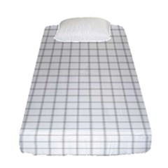 Aesthetic Black And White Grid Paper Imitation Fitted Sheet (single Size) by genx