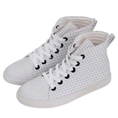 Aesthetic Black And White Grid Paper Imitation Men s Hi-top Skate Sneakers by genx