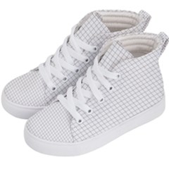 Aesthetic Black And White Grid Paper Imitation Kids  Hi-top Skate Sneakers by genx