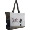Banksy graffiti Original Quote Follow your dreams CANCELLED cynical with painter Simple Shoulder Bag View2