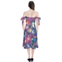 Abstract Background Graphic Space Shoulder Tie Bardot Midi Dress View2