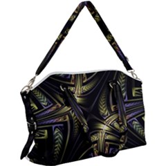 Fractal Texture Pattern Canvas Crossbody Bag by HermanTelo