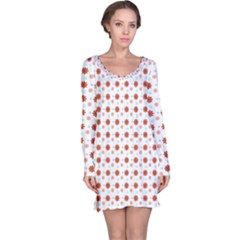 Background Flowers Multicolor Long Sleeve Nightdress by HermanTelo