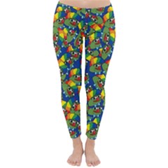 Clown World Pepe The Frog Honkhonk Meme Kekistan Funny Pattern Blue  Classic Winter Leggings by snek