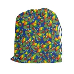 Clown World Pepe The Frog Honkhonk Meme Kekistan Funny Pattern Blue  Drawstring Pouch (2xl) by snek