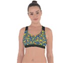 Clown World Pepe The Frog Honkhonk Meme Kekistan Funny Pattern Blue  Cross String Back Sports Bra View1