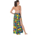 Clown World Pepe The Frog Honkhonk Meme Kekistan Funny Pattern Blue  Maxi Chiffon Tie-Up Sarong View2