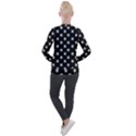 Sketchy Cartoon Ghost Drawing Motif Pattern Casual Zip Up Jacket View2