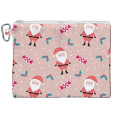 Cute Christmas Santa Seamless Pattern Canvas Cosmetic Bag (xxl) by Vaneshart
