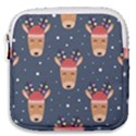 Cute Deer Heads Seamless Pattern Christmas Mini Square Pouch View1