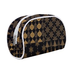 Golden Christmas Pattern Collection Makeup Case (small) by Vaneshart