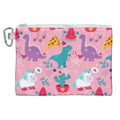 Colorful Funny Christmas Pattern Ho Ho Ho Canvas Cosmetic Bag (xl) by Vaneshart