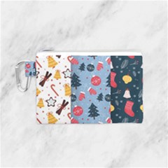 Christmas Pattern Collection Flat Design Canvas Cosmetic Bag (small) by Vaneshart
