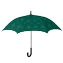 Beautiful Knitted Christmas Pattern Green Hook Handle Umbrellas (Medium) View3