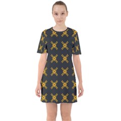 Df Ikonos Quanika Sixties Short Sleeve Mini Dress by deformigo