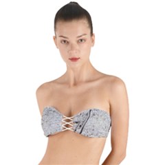 Beach Sand Twist Bandeau Bikini Top by Fractalsandkaleidoscopes