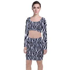 Thin Zebra Animal Print Top And Skirt Sets by mccallacoulture