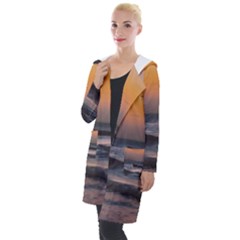 Seascape Sunset At Jericoacoara, Ceara, Brazil Hooded Pocket Cardigan by dflcprintsclothing