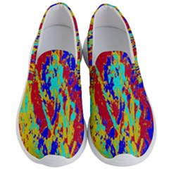 Multicolored Vibran Abstract Textre Print Men s Lightweight Slip Ons by dflcprintsclothing