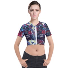 Eden Garden 1 2 Short Sleeve Cropped Jacket by bestdesignintheworld