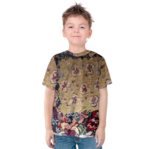 Old Embroidery 1 2 Kids  Cotton Tee by bestdesignintheworld