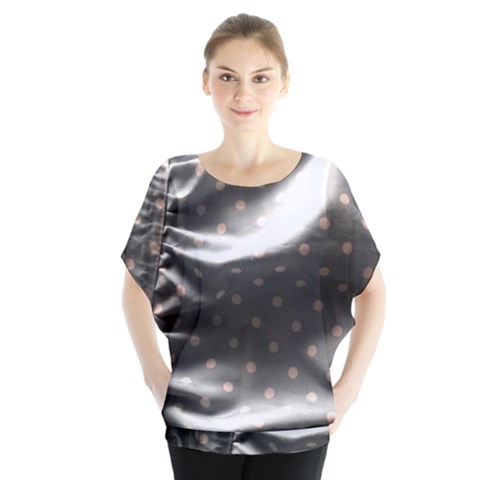 Polka Dots 1 2 Batwing Chiffon Blouse by bestdesignintheworld