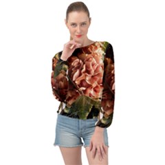 Begonia 1 1 Banded Bottom Chiffon Top by bestdesignintheworld