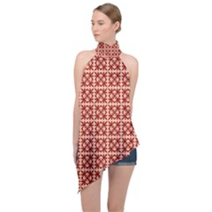 Df Pietri Halter Asymmetric Satin Top by deformigo