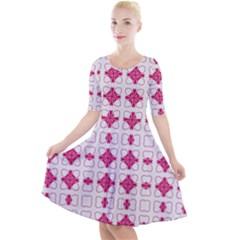 Df Hazel Conins Quarter Sleeve A-line Dress by deformigo