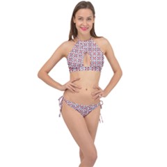 Df Wishing Well Cross Front Halter Bikini Set by deformigo