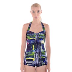 Between Two Moons 7 Boyleg Halter Swimsuit  by bestdesignintheworld