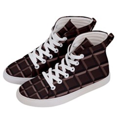 Dark Chocolate Seamless Pattern Sweet Texture Women s Hi-top Skate Sneakers by Wegoenart