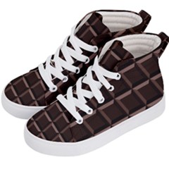 Dark Chocolate Seamless Pattern Sweet Texture Kids  Hi-top Skate Sneakers by Wegoenart