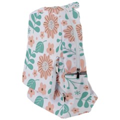 Pattern With Flowers Leaves Travelers  Backpack by Wegoenart