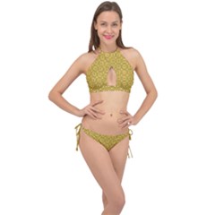 Df Latiya Cross Front Halter Bikini Set by deformigo