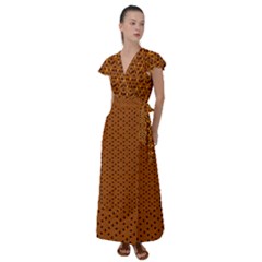 Saravena Flutter Sleeve Maxi Dress by deformigo