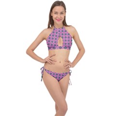 Elista Cross Front Halter Bikini Set by deformigo