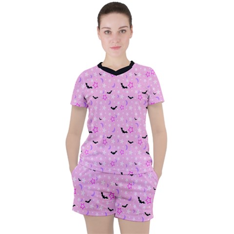 Spooky Pastel Goth  Women s Tee And Shorts Set by thethiiird