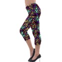 ABSTRACT-R-9 Lightweight Velour Capri Leggings  View3