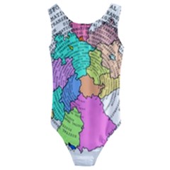 Digitization Transformation Germany Kids  Cut-out Back One Piece Swimsuit by Vaneshart