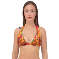 Kaleidoscope Mandala Color Double Strap Halter Bikini Top by Vaneshart