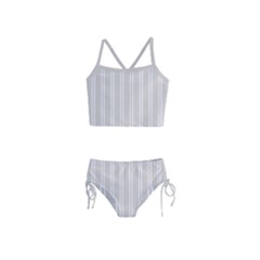 Nice Stripes - Abalone Grey Girls  Tankini Swimsuit by FashionBoulevard
