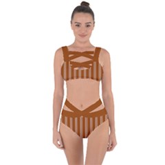 Nice Stripes - Burnt Orange Bandaged Up Bikini Set  by FashionBoulevard