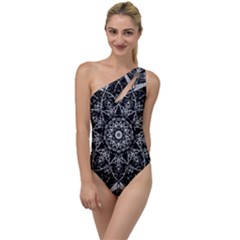 Black And White Pattern To One Side Swimsuit by Sobalvarro