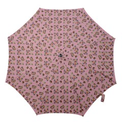 Robin Art Pink Pattern Hook Handle Umbrellas (medium) by snowwhitegirl